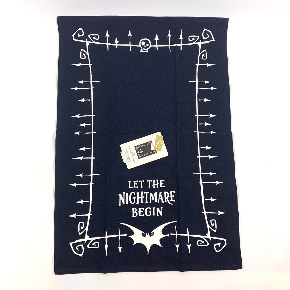 Hallmark Disney Nightmare Before Christmas NBC Tea Towel Let the Nightmare Begin